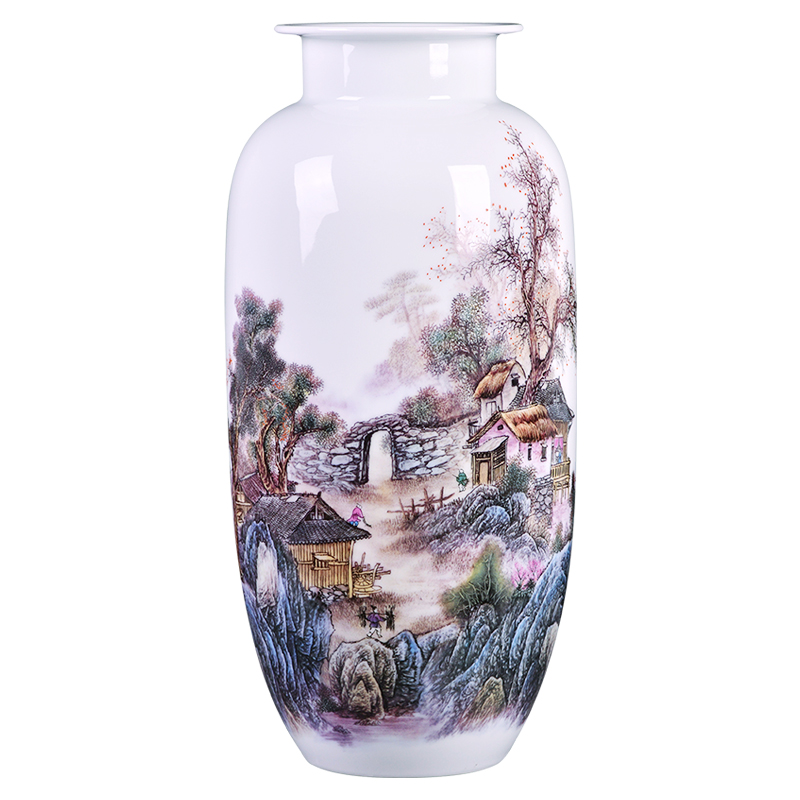 Jingdezhen ceramics flower arranging famille rose porcelain home decoration vase in the sitting room porch TV ark, study furnishing articles