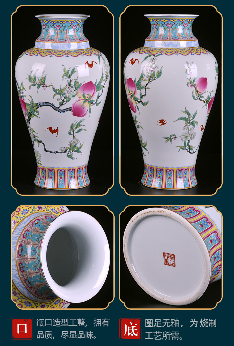 Jingdezhen archaize enamel pottery and porcelain vases, flower arrangement of Chinese style living room porch desktop furnishing articles TV ark, adornment