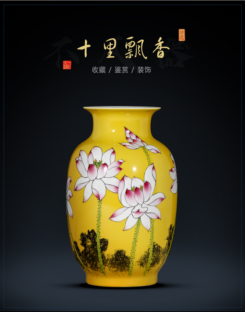 Jingdezhen ceramic vases, flower arrangement sitting room place hand - made porcelain of the lad TV ark, of Chinese style household ornaments