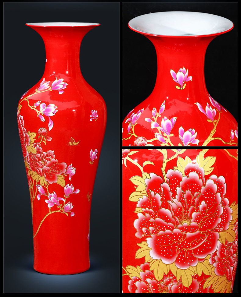 Jingdezhen ceramics demand landing a large vase of new Chinese style hotel sitting room porch housewarming gift furnishing articles