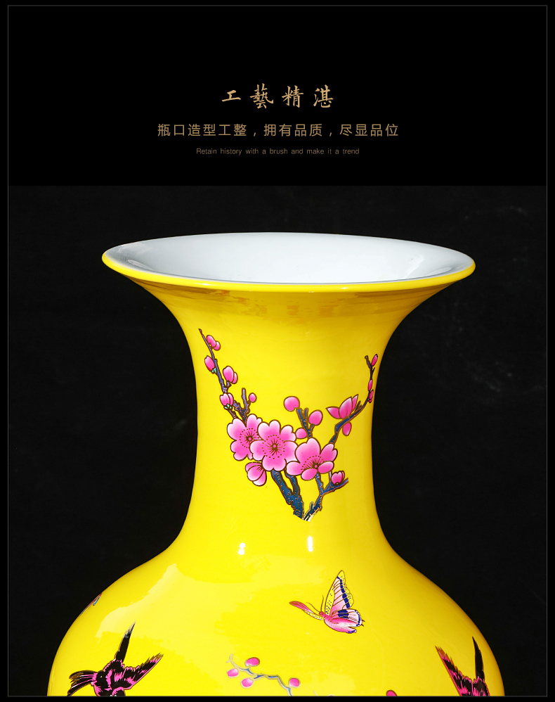 Beaming Chinese jingdezhen ceramics of large vase extra large hotel in the sitting room porch retro furnishing articles