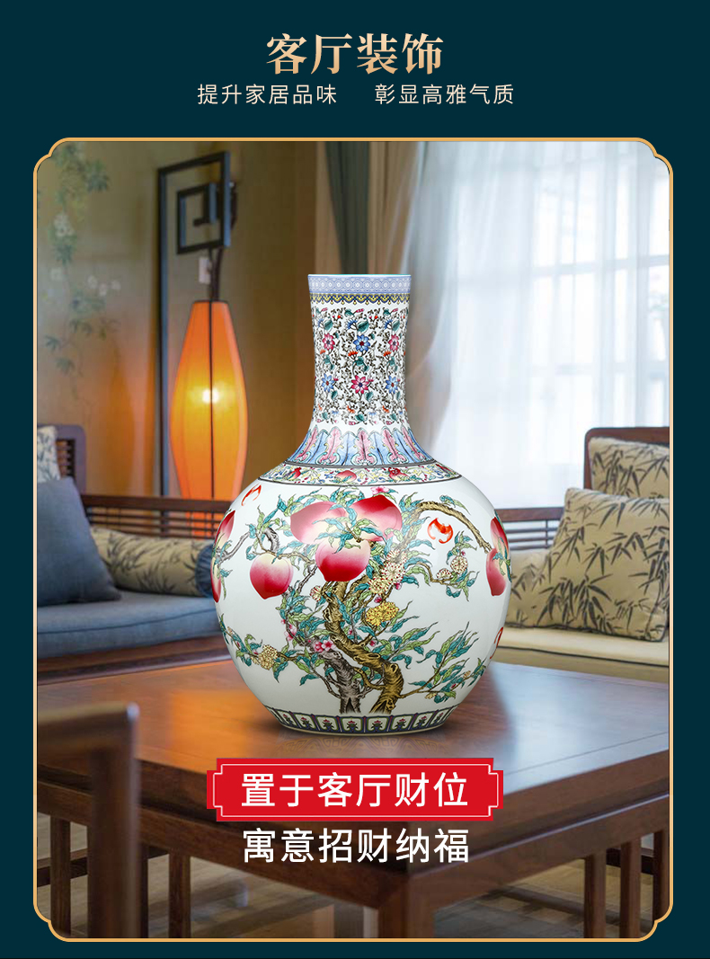 Jingdezhen ceramics, vases, flower arrangement of Chinese style restoring ancient ways of TV ark, wine furnishing articles office desktop decoration