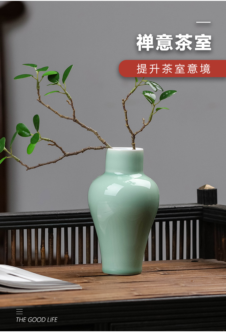 The New Chinese jingdezhen ceramic vase furnishing articles flower arranging creative contracted sitting room water flowers, tea table desktop decoration