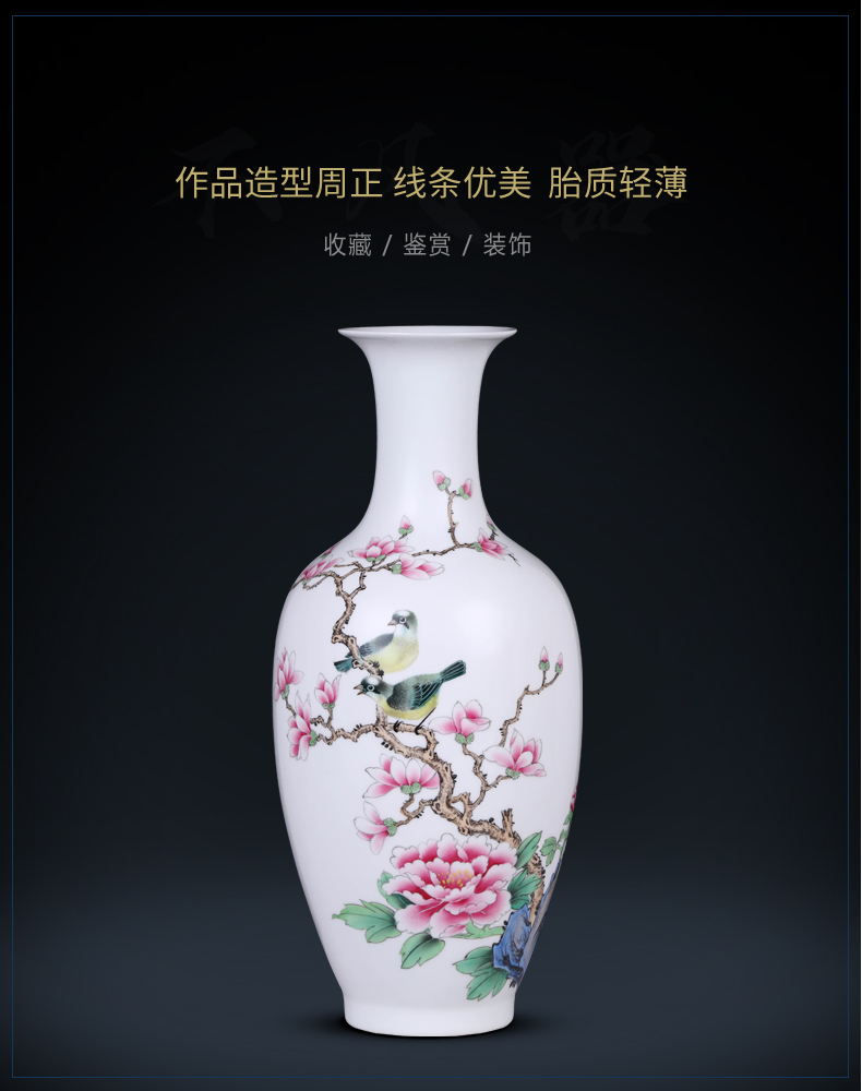 Jingdezhen ceramics hand - made vases, flower arrangement sitting room place, a large Chinese style household TV ark, decorative arts and crafts