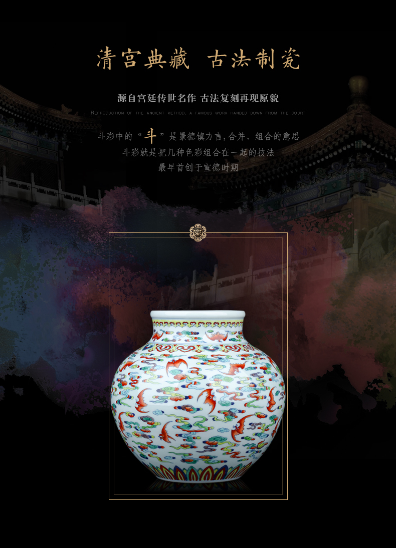 Porcelain of jingdezhen blue and white color bucket hand - made ceramics vase of new Chinese style to decorate the living room TV ark, furnishing articles arranging flowers