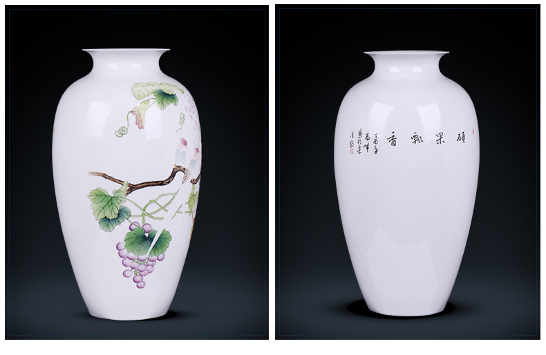 Jingdezhen ceramic hand - made thin foetus vase knife clay rich ancient frame decorate sitting room flower arranging study office furnishing articles