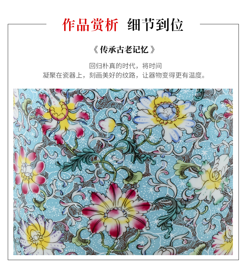 Jingdezhen ceramic vases, flower arrangement of Chinese style restoring ancient ways the desktop furnishing articles office sitting room adornment bedroom TV ark