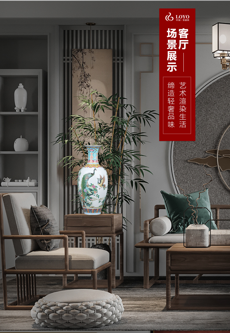 Jingdezhen ceramics, vases, flower arranging furnishing articles sitting room TV ark, rich ancient frame of Chinese style household decoration decoration gifts