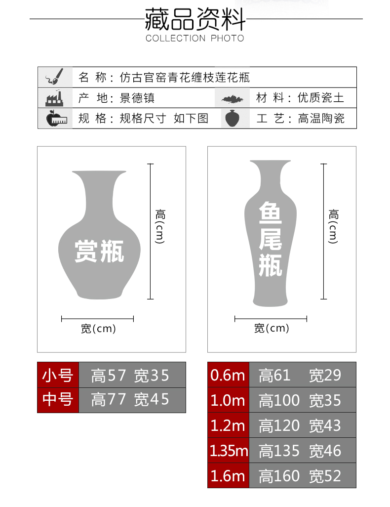 The Big vase furnishing articles antique Chinese blue and white porcelain is jingdezhen ceramics to heavy ground adornment ornament large sitting room