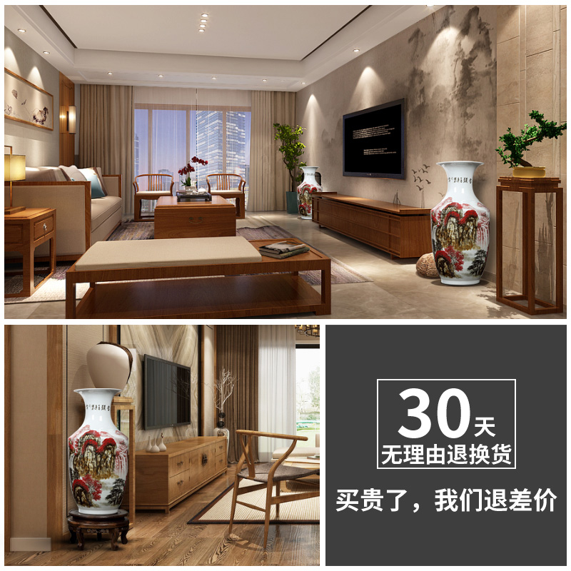 Jingdezhen ceramic hand - made luck, large vases, flower arranging new Chinese style household landing, the sitting room porch place