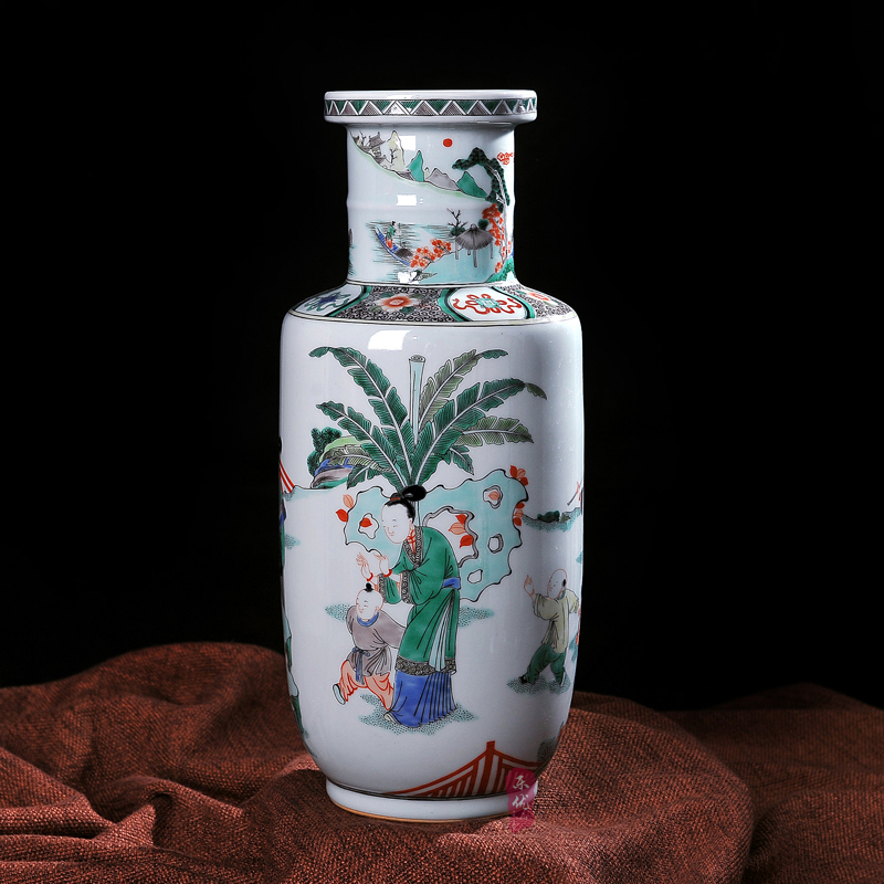 Archaize of jingdezhen porcelain enamel figures show ceramic vase household fashionable sitting room process decorative furnishing articles