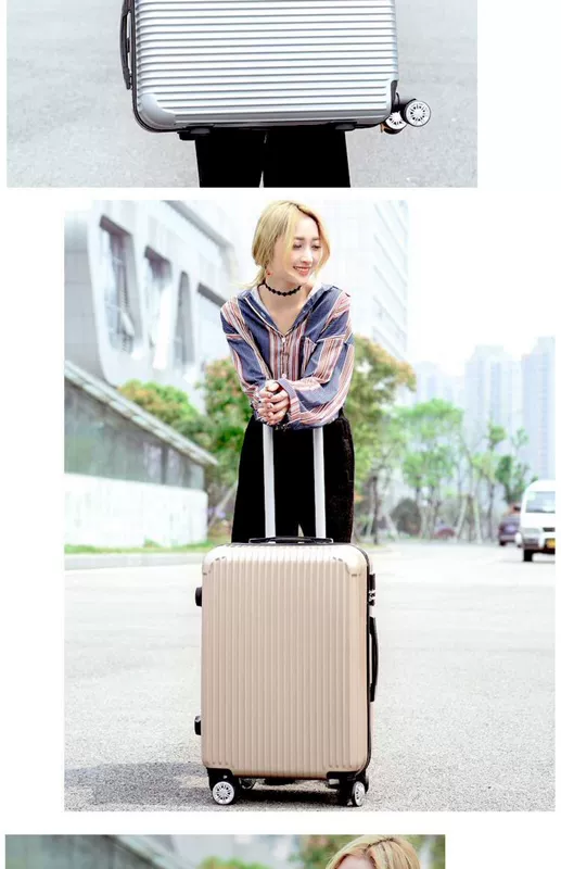 Hộp mật khẩu vali vali hành lý trường hợp nữ 20 inch nhỏ tươi phổ quát bánh xe vali Hàn Quốc nam sinh viên đại học - Va li vali lock and lock