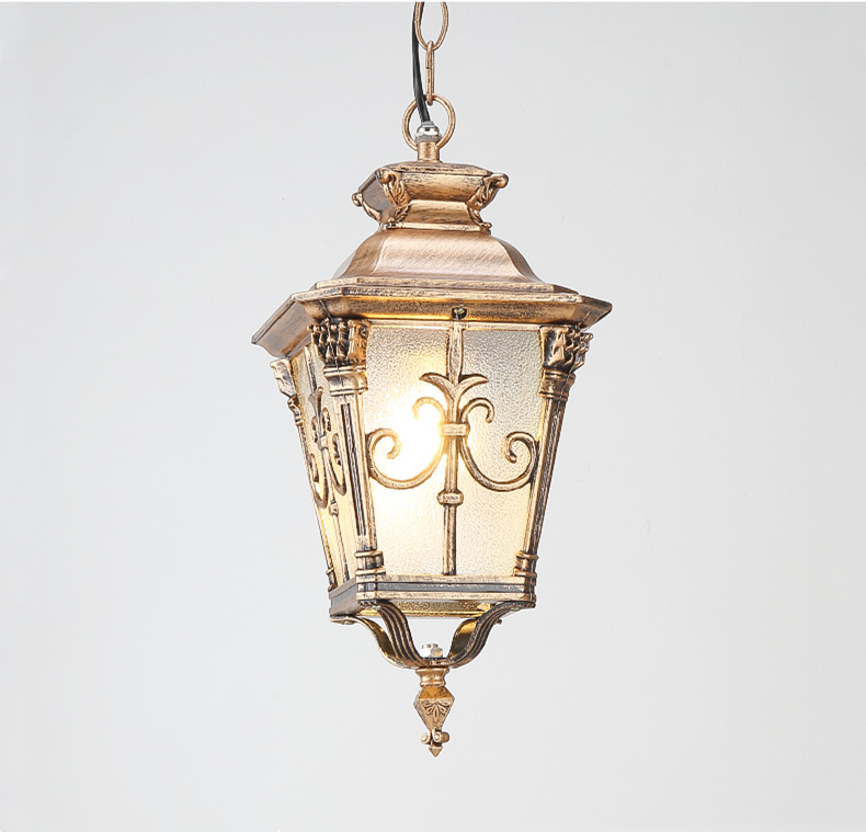 Special price European-style Rome Wind Outdoor Villa Garden Waterproof pavilion Balcony Entrance Patio Aluminum Outlet Chandeliers