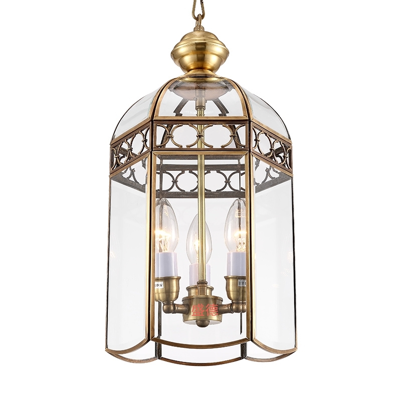 Copper lamp All copper chandelier European lamp American lamp Simple modern Chinese living room Lights Lights Lights Lights Lights