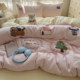 2026 New A-Grade Washed Cotton Bedding Four-Piece Set, Bed Sheet, Duvet Cover, Student Dormitory Single Bed Three-Piece Set 4