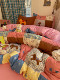 Year of the Horse Pure Cotton Four-Piece Bedding Set, All-Cotton Bed Sheet, Duvet Cover, Fitted Sheet, Red Children's Student Dormitory Three-Piece Duvet Cover Set