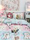 Cute Puppy Four-Piece Set 100% Pure Cotton Bed Sheet Duvet Cover Student Dormitory Single Bed Three-Piece Set 3