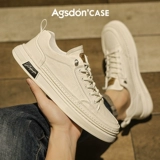 Мужская летняя белая обувь, спортивные туфли для кожаной обуви, кроссовки для отдыха, мягкая подошва