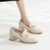 Летняя обувь, модные туфли на высоком каблуке на платформе для кожаной обуви, французский стиль, яркий броский стиль