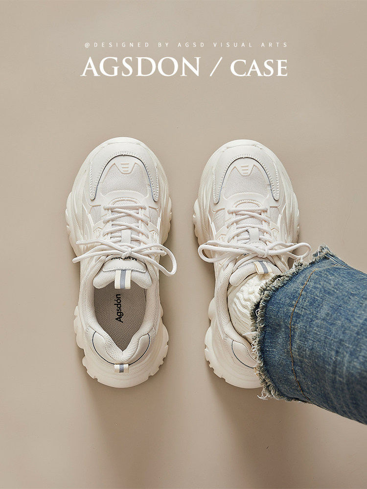 Platform Dad Shoes for Women 2026 New Spring Style Height-Increasing Sports White Versatile Casual Shoes Super Popular