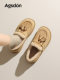 Augu Shiden plus velvet thick-soled Birkenstock shoes for women 2025 new winter all-inclusive one-legged super hot warm cotton shoes