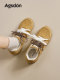 Augushiden yellow moral training shoes women's shoes 2026 new spring thick-soled increased retro soft-soled ballet sneakers
