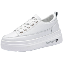 Thick-soled white shoes for women summer 2024 new style versatile super hot inner height-increasing platform shoes casual sneakers sports womens shoes