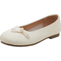 Augushiden New Chinese Style Shoes Womens 2024 Summer New Soft Soled Womens Shoes One-Step Flat Gentle Flat Shoes