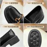 Лоферы на платформе, обувь, универсальные туфли в английском стиле для кожаной обуви на высоком каблуке, в британском стиле, коллекция 2023