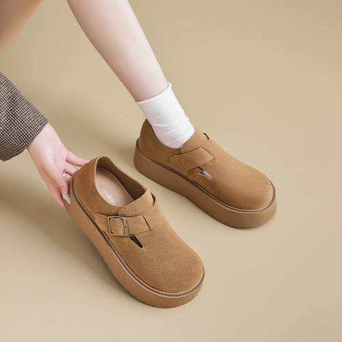 Женские туфли Birkenstock Augushiden на толстой подошве, новинка лета 2025 года, весенне-осенние удлиняющие туфли Birkenstock, повседневная обувь с полным носком