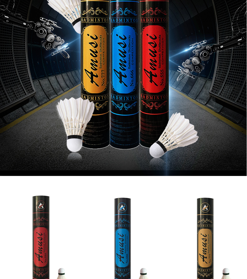 Cánh tay cầu lông lông ngỗng đen cầu lông chịu được 12 gói đầy đủ bay vòng ổn định trò chơi bóng huấn luyện giá quả cầu lông