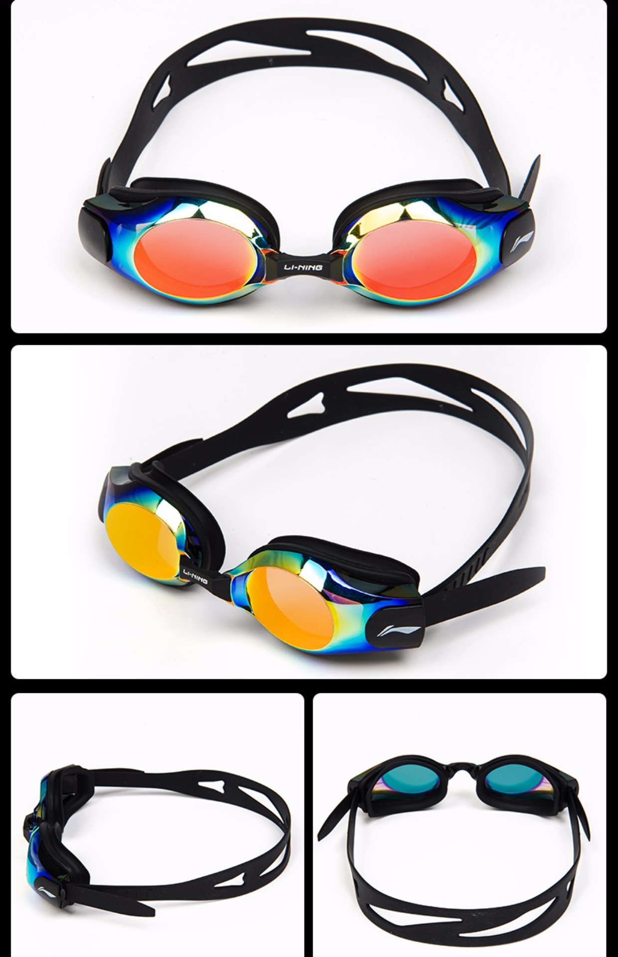 Kính râm Li Ning chính hãng 2018 mới, kính bơi chống sương mù HD cho nam và nữ kính râm kính bơi speedo
