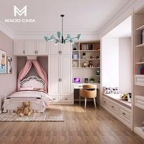Marge childrens room Youth Room custom tatami bed up and down the bed wardrobe integrated whole furniture custom-made