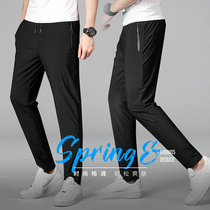 2020 spring and summer new sports trousers mens loose quick-drying casual trousers breathable football sports fitness high elastic pants