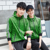 Sports suit men Spring Autumn 2018 new sportswear women casual couple hooded running sweater two-piece set