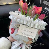 Bouquet Skirt Rose Flowers Packing Cloth Art Folds Lace Accessories Handmade Diy Floral Bau Materials Flower Shop