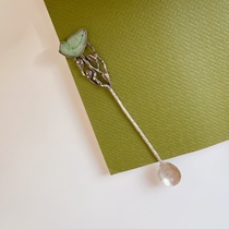 Retro silver design bird cheap natural jade a unique design style