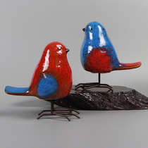 American country European cute ceramic bird Creative windowsill courtyard small ornaments Soft home entrance decorations