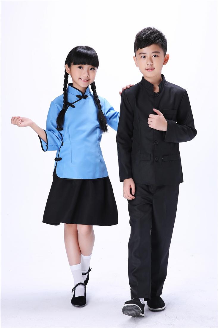 Trang phục trẻ em áo dài lễ tốt nghiệp nam hợp xướng biểu diễn quần áo Cộng hòa Trung Quốc Tháng năm Sinh viên thanh niên thứ tư mặc quần áo phụ nữ trrang phục khiêu vũ cho bé
