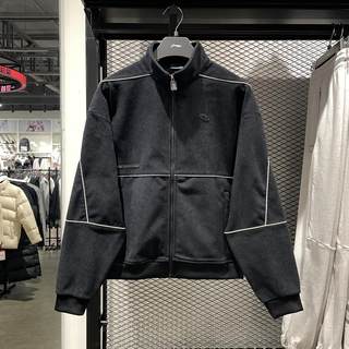 李宁时尚风衣男子春季款宽松加绒保暖灯芯绒针织立领外套AFDU031