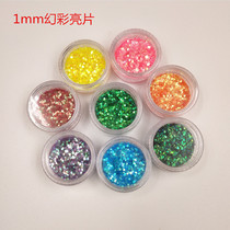 New product Symphony sequins Transparent color nail jewelry stickers Colorful flash DIY mobile phone shell jewelry 50 grams