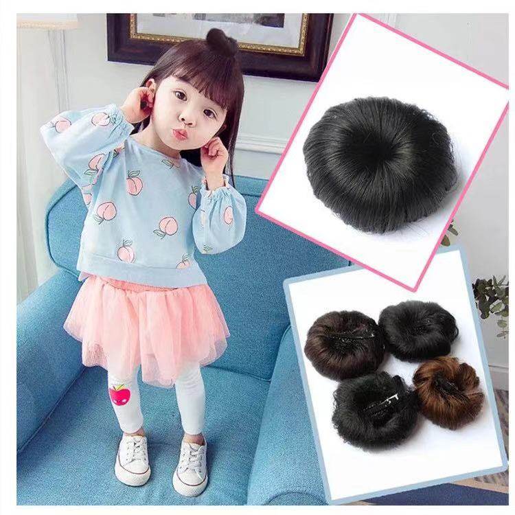 Children's pellet head curly hair hairpin Hair Clip Girl Nature Fluffy Wig Flower Buds Cute Princess Performance Headwear