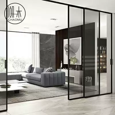 Narrow frame, very narrow sliding door, titanium alloy, narrow frame, minimalist glass partition, Changhong glass door, 3 linkage, 4 linkage