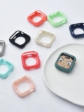 Применимо AppleWatch Candy Silicon Silicon Spatective Case S8 Цветовая рама очарование IWATCHS7/6/5/4/3/2/1/SE возрастное возраст кремниевой полая мягкая оболочка 41 мм/45 мм защитная крышка не повреждена.