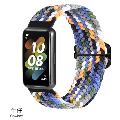 Huawei, совместимый браслет, ремешок для часов, нейлоновые плетеные радужные часы, сменные модные аксессуары подходит для мужчин и женщин, 8, NFC, женский стиль