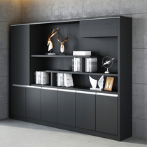 Office furniture file cabinet wooden bookcase background cabinet office archives storage cabinet multi-functional showcase