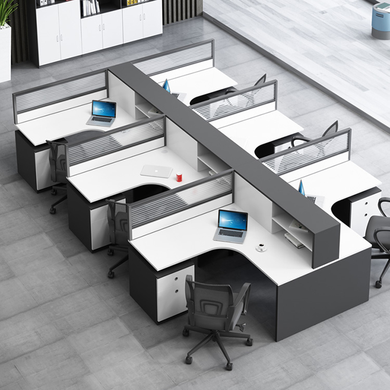 Office staff desk chair four-person computer desk simple modern multi-person screen partition staff card seat