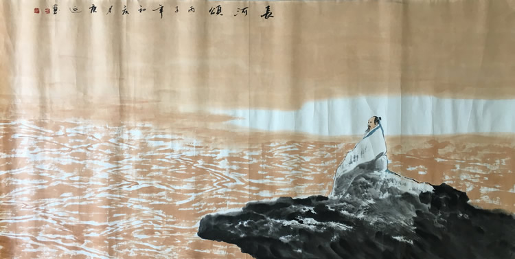 White Geng Extends River Praises Famous famous People's handwriting Handwriting Real Traces Collection Ancient Play Old Painting Boutique Painting and Painting Pack Old Hot Selling