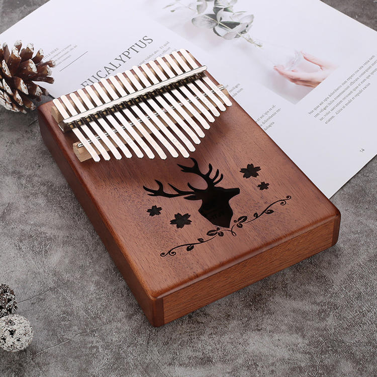 [七夕 礼] Thumb piano 17 âm thanh hươu Kalimba ngón tay piano quà tặng nhạc cụ cầm tay kalimba - Nhạc cụ phương Tây đàn guitar fender