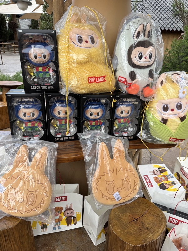 Bubble Mart City Park Carnival Prizes Labubu Fried Shrimp Corn Shark Pillow Waffle Cushion